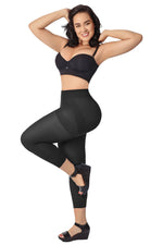  panty medias de corte tipo legging, perfectas para un estilo casual y sofisticado. Su diseño suave y ligero se ajusta cómodamente a tus piernas, brindándote libertad y elegancia todo el día. Favorecen tu figura con delicadeza.
Moderno y versátil, hasta el tobillo. color negro